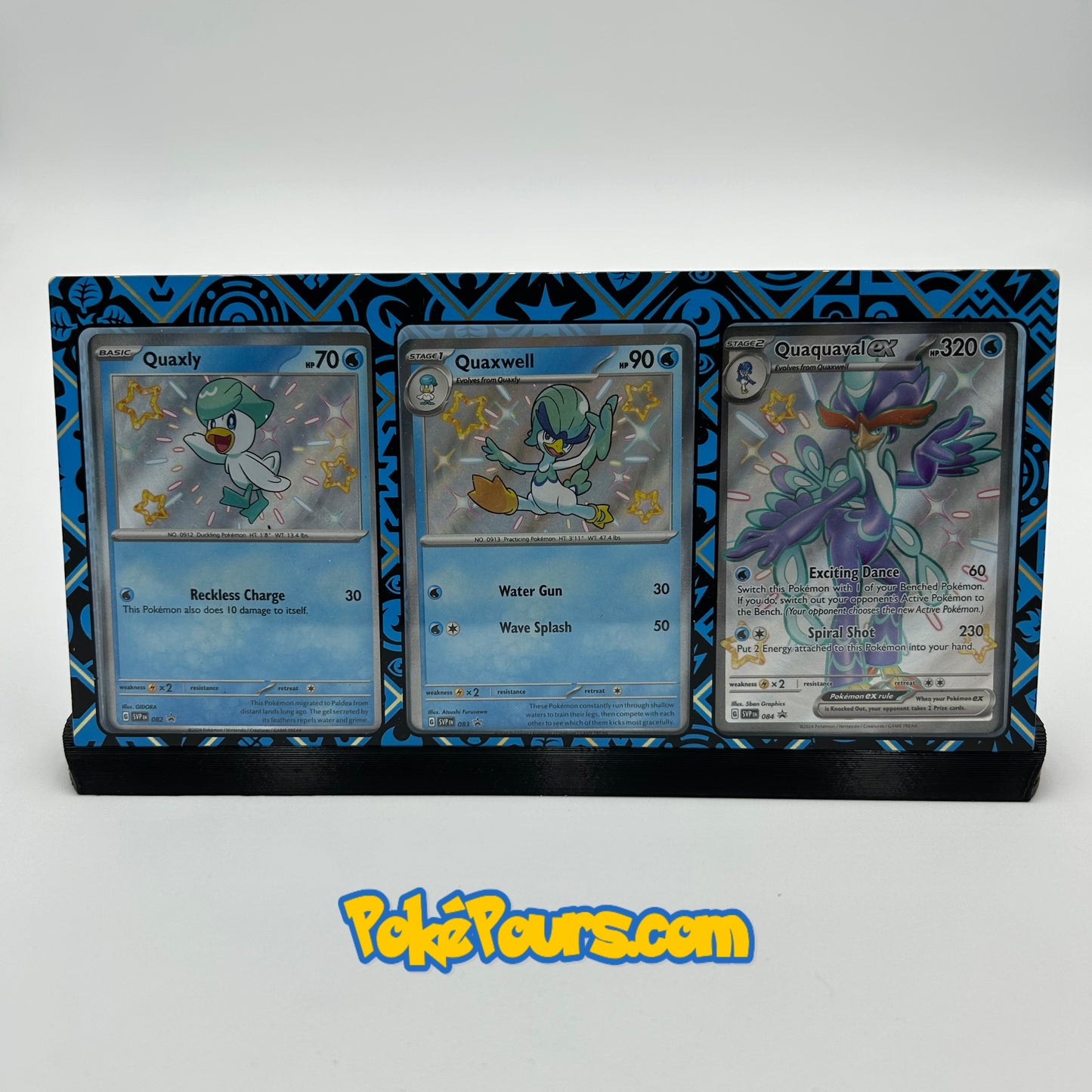 PokéPours Stand for Paldean Fates Magnetic 3-card Protectors