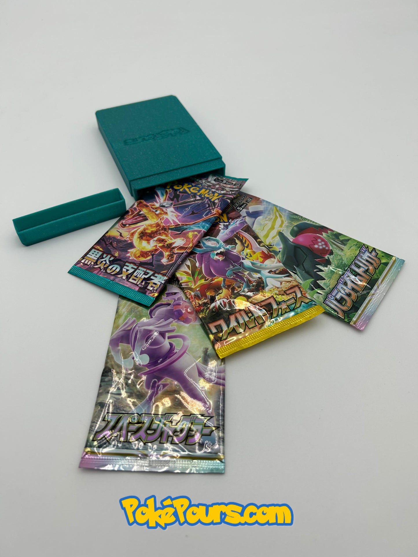 Pokémon Booster Bundle: 4 different Japanese Booster Packs + Card covers + Secure Shipper