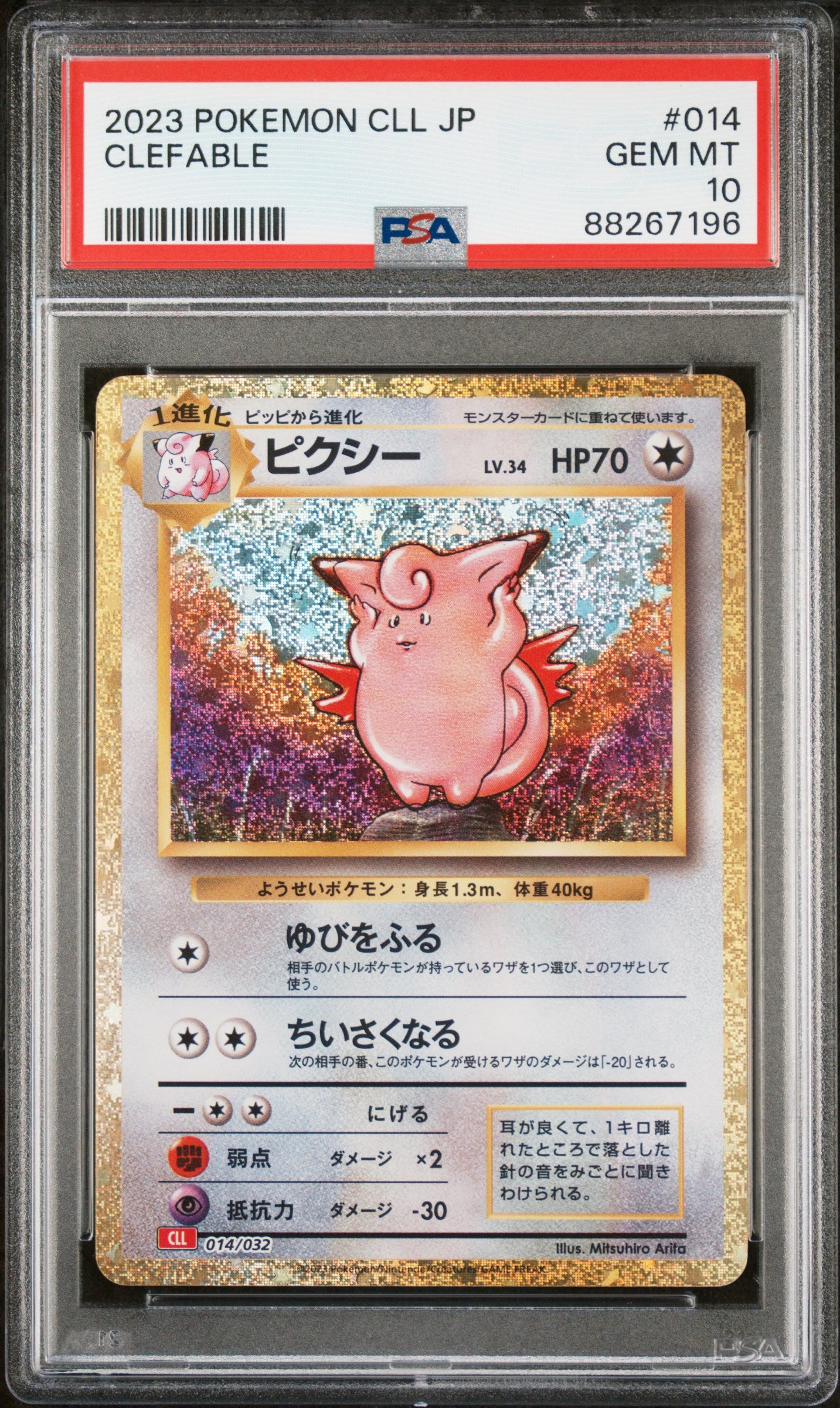 Graded Clefairy (013/032) & Clefable (014/032) Holofoil Pokémon Card Combo - Japanese - PSA 10 - GEM MT