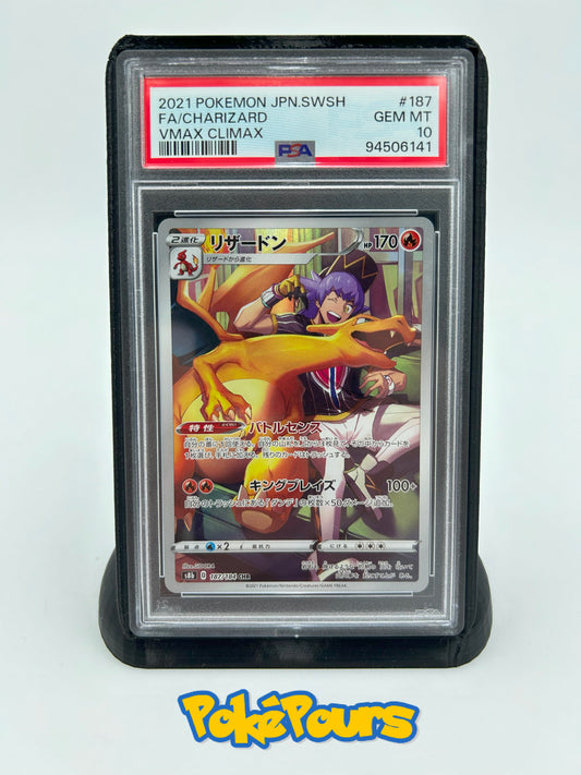 Graded Charizard VMAX Climax (187/184) Holofoil Pokémon - Japanese - PSA 10 - GEM MT