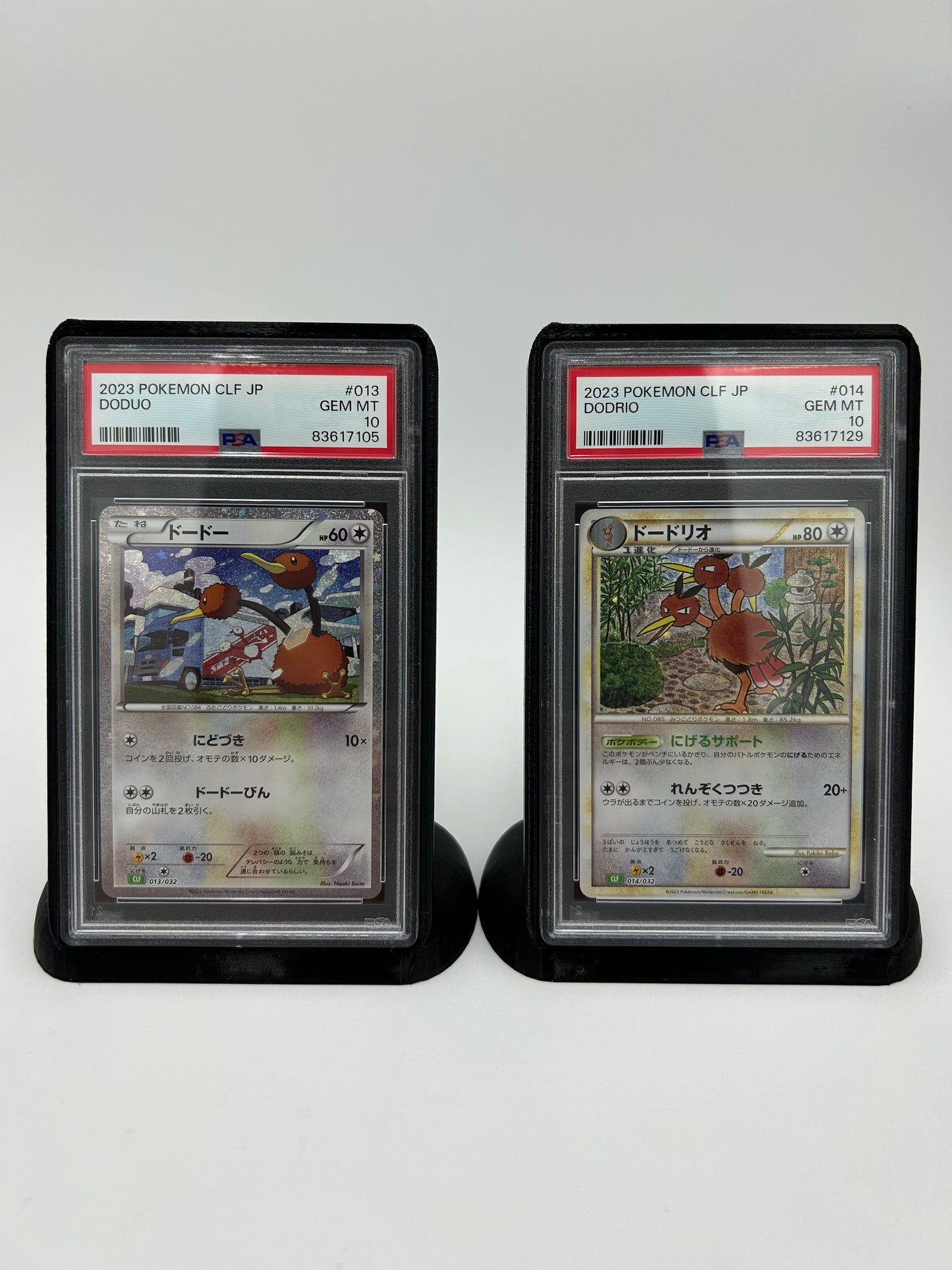 Graded Doduo (013/032) & Dodrio (014/032) Holofoil Pokémon Card Combo - Japanese - PSA 10 - GEM MT