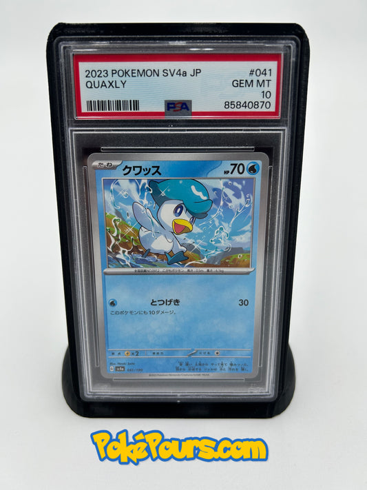 Graded Quaxly (041/190) - Reverse Holofoil Pokémon - Japanese - PSA 10 - GEM MT